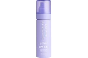 Naked Sundays SPF 50 Hydrating Glow Face Mist, Daily Facial Setting Spray & Sunscreen for Healthy Skin, Lightweight & Non-Greasy, with Hyaluronic Acid for All Skin Types, Makeup-Friendly(75ml)
