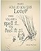 How Do You Spell Love? - Winnie The Pooh - 11x14 Unframed Art Print - Great Child/Boy/Girl/Nursery Room Decor, Also Makes a Great Gift Under $15