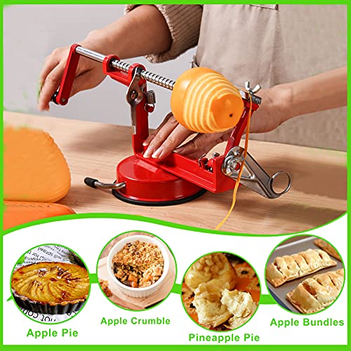 Apple Peeler Corer, Long lasting Chrome Cast Magnesium Alloy Apple