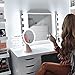 Babyltrl Lighted Vanity Makeup Mirror Rechargeable, Touch Screen and 1x/5x Magnification Mirror with Bluetooth Speakerphone