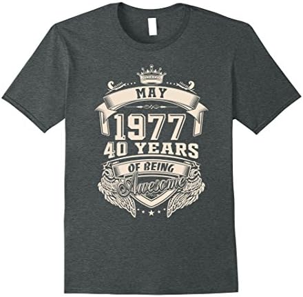 Men's May 1977 Tshirt Medium Dark Heather