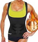 Neoprene Sauna Sweat Waist Trainer Corset Vest for Weight Loss Hot Body Shaper Slimming Vest for Women (XL, Black Sauna Top)