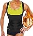 Junlan Neoprene Waist Trainer Vest for Women Corset Workout Body Shaper Cincher Sauna Sweat Tank Top Workout Girdle (M, Black Sauna Top)