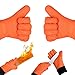 Oven Mitts, HOMILY Heat Resistant Gloves Wrist Protection Quilted Cotton Lining, Non-slip Kitchen Gloves for Cooking, Baking, BBQ Grilling, 1 Pair (2 x Orange Mitt)