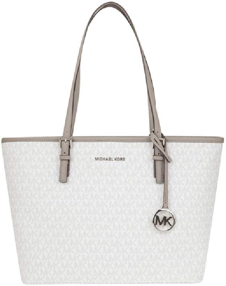 mk tote bag white