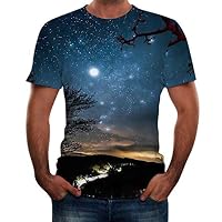 TOPUNDER Men Summer New Full 3D Printed T Shirt Plus Size S-3XL Cool Printing Top Blouse