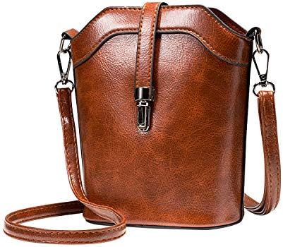 Small Bucket Bag, Cell Phone Purse Wallet Leather Crossbody Bag For Women