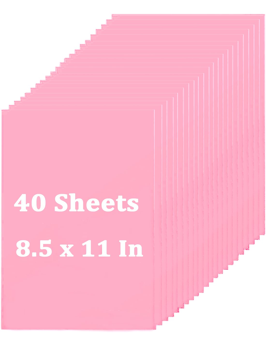 Photo 1 of 40 Sheets Pink Cardstock 8.5 x 11 Inches, Thick Card for Valentine's Day Mother's Day Menus, Invitations, Anniversary, Wedding, DIY Cards Making, Stationary Printing