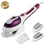 NinKe Garment Steamer, Ceramic Soleplate Steamer 100ml Capacity Portable Clothes Steamer Fast Heat-up Powerful Steamers for Home and Travel (Purple)