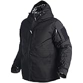 MERJAZ Men's Winter Jacket Waterproof Snow Ski Jacket Camo Tactical Hooded Coat Windproof Warm Parka with 9 Pockets