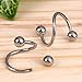 HuntGold 2 X Stylish Multifunction Unisex S Nose Lip Eyebrow Ring Earring Nose Stud(Silver)