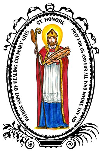 St Honore Patron of Healing Culinary Arts 4"x6" Set of 6 Linen Postcards