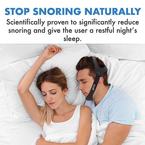 Pivit Premium Anti-Snore Halo Style Chinstrap Sleep Aid Snoring Stopper | One Size Fits Most | Comfortable Natural Snore Reducing Solution | Adjustable Anti-Snoring Chin Strap Devices for Men & Women