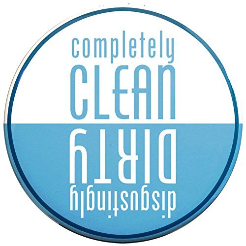 Henry The Buttonsmith Clean-Dirty Dishwasher Magnet (Light Blue)