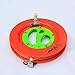 HENGDA KITE Professional Color Kite Ballbearing Reel Line Winder Grip Wheel + 150M Tire Line with Lock-Orange