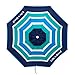 Life is Good ALIGUMB-GB-1PK Beach Umbrella with Sand Anchor, Towel Hook, and Tilting Pole, Green/Blue
