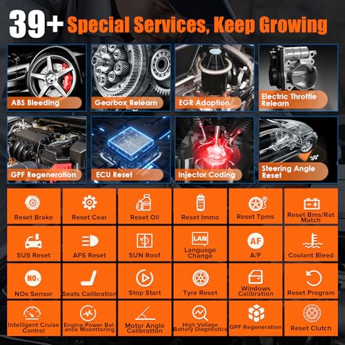 LAUNCH IMMO Plus X431 Car Diagnostic Case with All Systems Key IMMO Service 38+ Bi-Directional Active Test Obd2 with CANFD&DOIP FCA Guide V.A.G. 200+ Car 2 Years Service