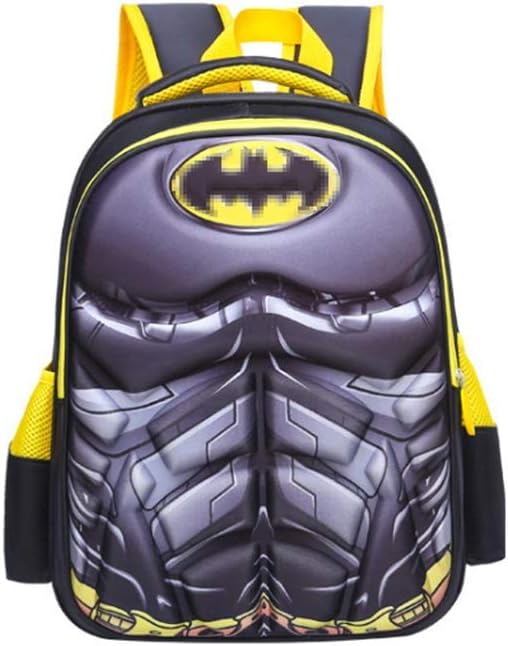 WonderMak™ Nylon Batman,Superman School,College Backpack with 3D Design (Batman, Large)
