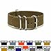 PerFit® ZULU4 Ballistic Nylon Watch Strap + Spring Bars, Field Ready/Fashion Forward, Lifetime Guarantee, Choose Color/Size(18mm,20mm,22mm,24mm,26mm), Dress Khaki, 22mm