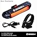 SIGEM Ultra Bright Bike Tail Light, Headlight, USB Rechargeable, Bicycle Flashing Rear taillight, LED Safety Warning Strobe Head Light, Also for Helmet and Backpack Max.120 Lumens (Red-White Light)