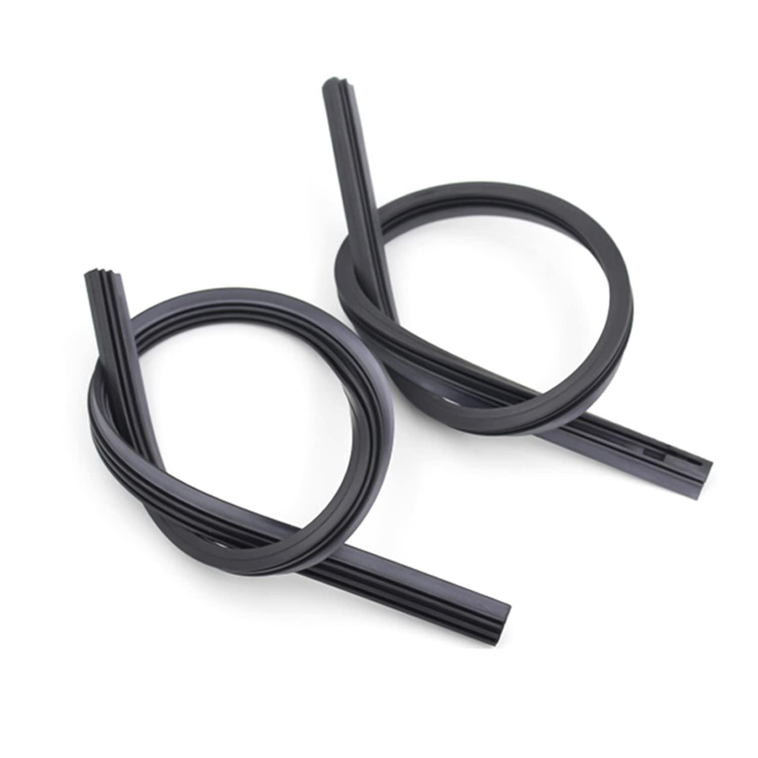NINVVS 2 pieces rubber wiper rubber strips, boneless wiper blades, suitable rubber strips, universal wiper blade supplement, car cleaning accessories (6mm*700mm)