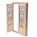 Baoblaze Wood Miniature External Hollow Screen Double Door 1/12 Dollhouse DIY Decoration Accessories