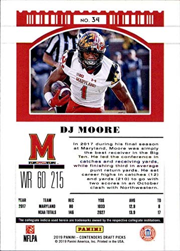 Amazoncom 2019 Panini Contenders Draft Picks 34 Dj