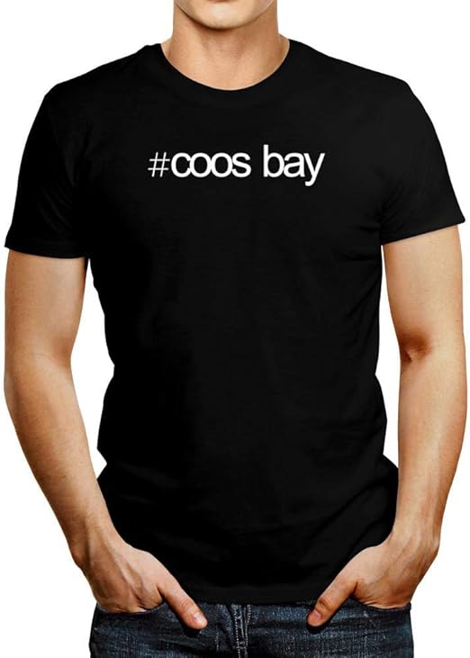 Idakoos Hashtag Coos Bay Bold Text T-Shirt: Amazon.de ...
