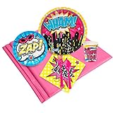 Superhero Girl Party Supplies - Party Pack for 16
