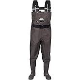 LHG Fishing Waders Waterproof Bootfoot Chest Waders 2-Ply 420D Nylon/PVC Duck Hunting Wader for Men Women