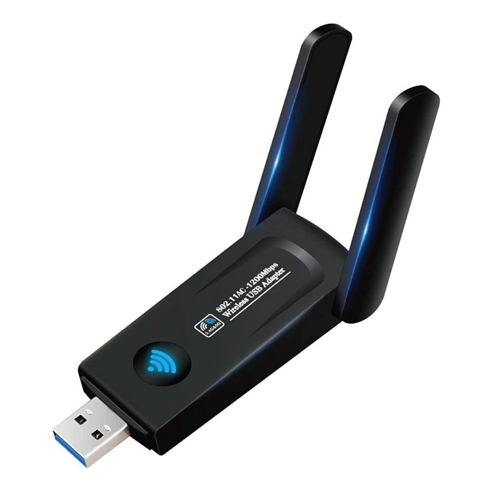 WiFi Adapter, 1200M Dual Band USB3.0 Network Card, Plug and Play Wireless Network Card, for Laptop PC