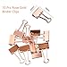 Unime Rose Gold Stapler Acrylic Desktop Stapler with 1000 PCS Rose Gold Staples and 10 Pieces Blinder Clips for Office School Home Accessory