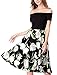 Noctflos Women Off The Shoulder Short Sleeve Floral Cocktail Party Skater Dress