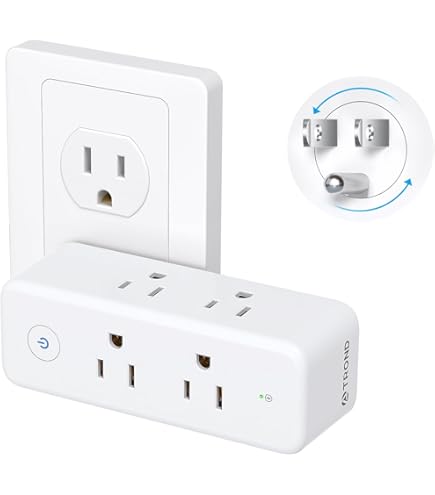 SYCON 3 Way Outlet Extender - 2-Prong Ungrounded Wall Tap Adapter For Indoor Use, Travel To Japan/Taiwan