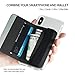Ringke Flip Card Holder with Elastic Hand Strap Slim Soft Band Grip Fashion Multi-Card Slot Wallet Credit Card Cash Mini Pouch Holder Attachment Compatible with Most Smartphones - Charcoal Black