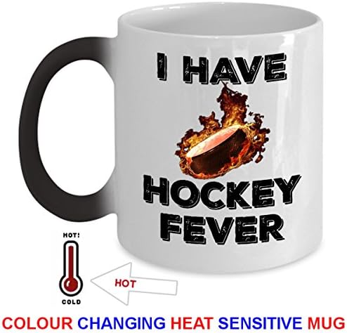 Color Changing Ice Hockey Coffee Mugs Playoff Fever, With Or Without Your Hockey Skates On Enjoy Fun Ceramic Mug In Your Favorite Arena. Perfect Heat Sensitive Gift Cup For Hockey Mom, Dad Or Coach!