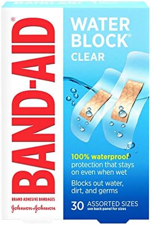 Johnson&Johnson band-aid brand Water block Plus clear assorted adhesive bandages - 30 ct (381370056591)