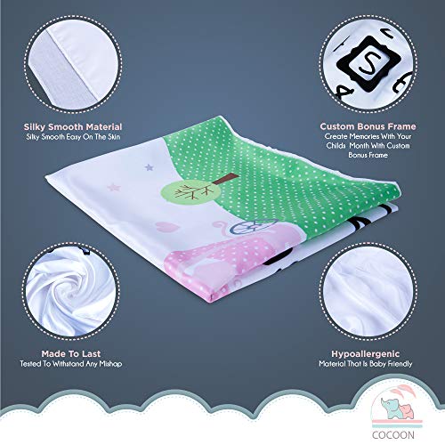 image for Cocoon Kids Princess Baby Monthly Milestone Photo Backdrop for Girls |