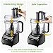 Food Processor 12-Cup, Aicok Multi-Function Food Processor, 1.8L, 3 Speed Options, 2 Chopping Blades & 1 Disc, Safety Interlocking Design, 500W, Black-1