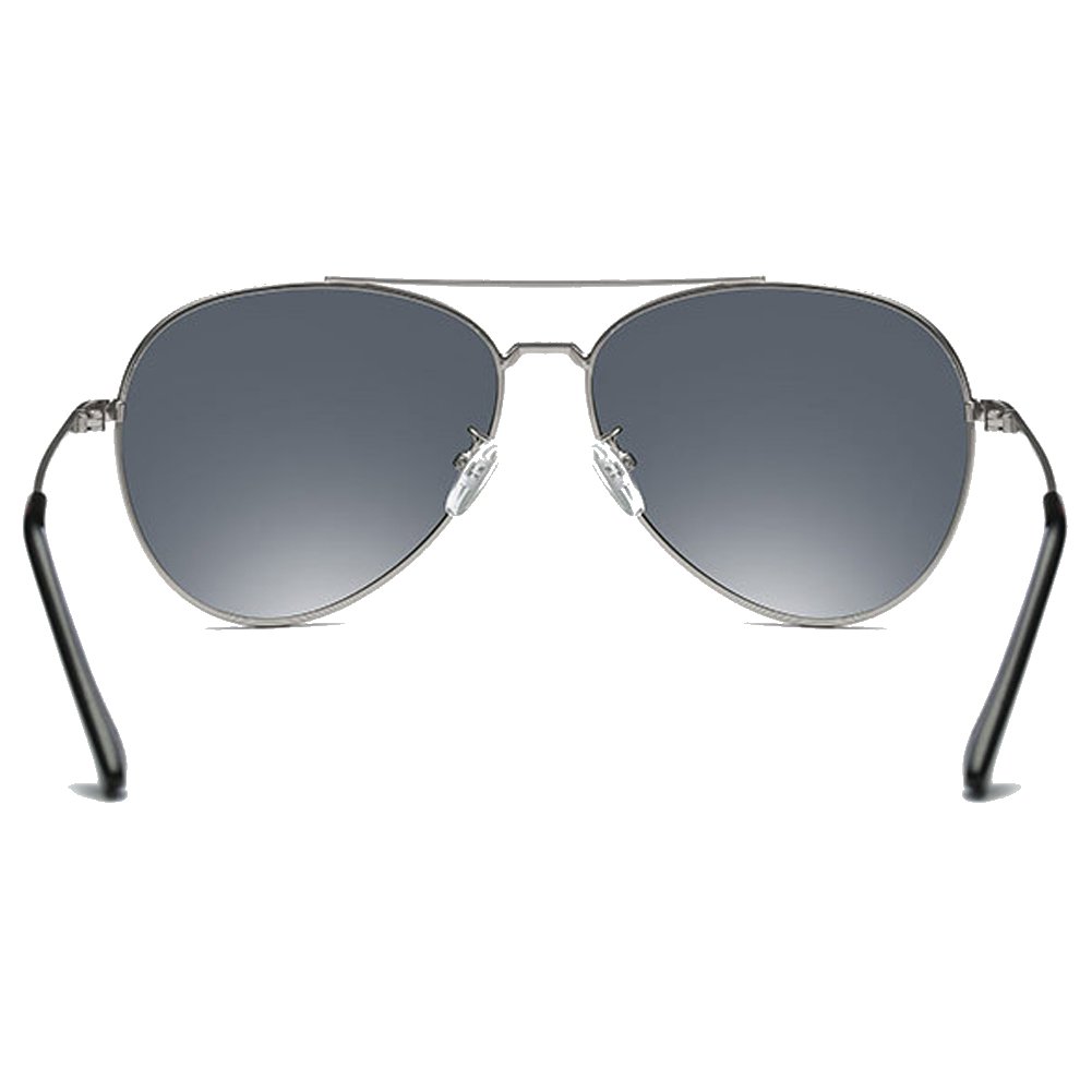 S5V7N Classic Aviator Metal Frame Women Sunglasses (Silver, Black)