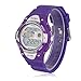 Cool Pasnew LED 100M Waterproof Digital Sport Watch for 5-15 Years Old Boys Girls Kids Students (Purple)