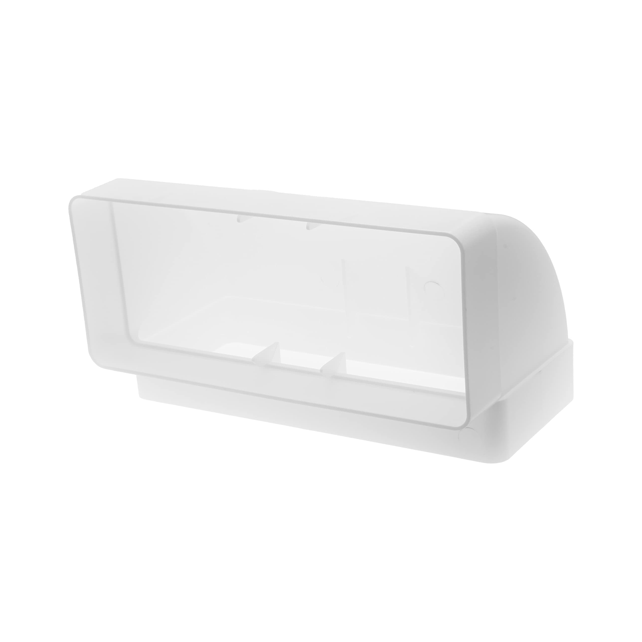 Repa Market 220 x 90 mm / 9 x 3.5 Inch Vertical Rectangular Plastic Duct Elbow for Pipe Connection - Angle: 90° - HVAC Air Ventilation System, Heating, Cooling Connector - Ducting Adapter/Bend