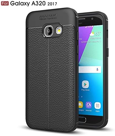 Galaxy A3 2017 Case, DAIBO Silicone Gel Rubber Perfect Slim Fit Soft Mobile Phone Case for Samsung Galaxy A3 2017 Case (4.7 inch) - Black