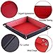 SIQUK 6 Pieces Dice Tray PU Leather Dice Rolling Tray Folding Square Holder for Dice Games, 6 Colors