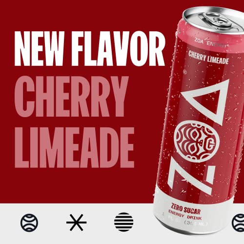 ZOA Energy Drink Zero Sugar, Daily Vitamin C & B, Natural Caffeine