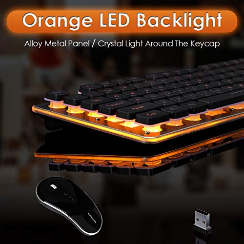Wireless Gaming Keyboard and Mouse Combo, LED RGB Backlit Rechargeable 3600mAh Battery, Mechanical Feel Anti-ghosting… - Image 3