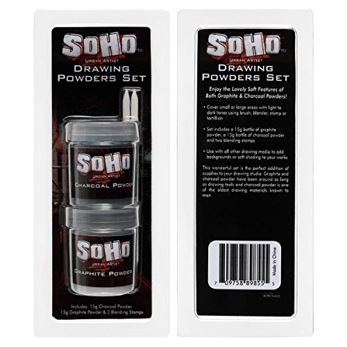 SoHo Urban Artist Graphite and Charcoal Drawing Powders - 15 Grams