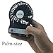 Miady 3-inch Ultra Portable Fan Rechargeable USB Personal Fan for Travel and Outdoor Activities, 3 Speeds with LED Light (Black)