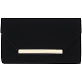 TrendsBlue Elegant Solid Color Velvet Clutch Evening Bag Handbag - Diff Colors