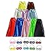 LEILE Children Superhero Dress Up Party Capes with Soft Masks Pack of 20 pcs (10 Sets 10 Colors)